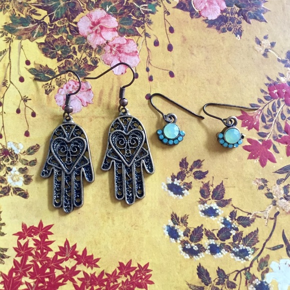 Jewelry - Bronze Boho Minimalist Drop Earrings 🧿 Set Of 2